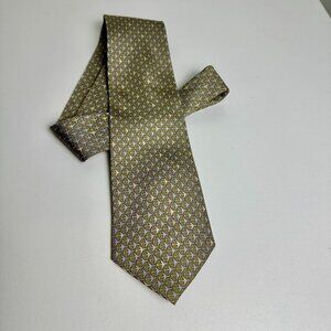 PAUL SMITH Airplane Print Silk Tie, Tan / Lt. Blue